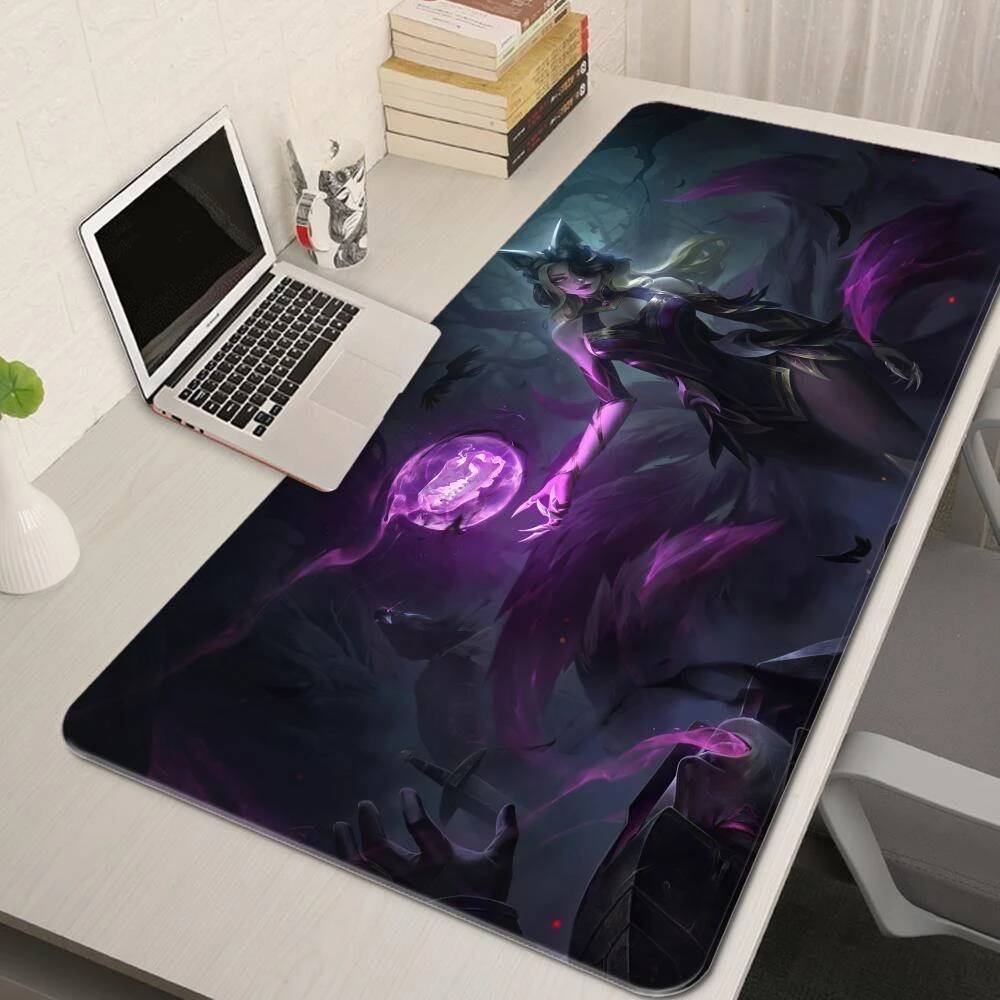 League of Legends LOL Ahri แผ่นรองเมาส์ XXL แผ่นรองคีย์บอร์ดเกมสํานักงานกันลื่นแผ่นรองเมาส์ขนาดใหญ่ห