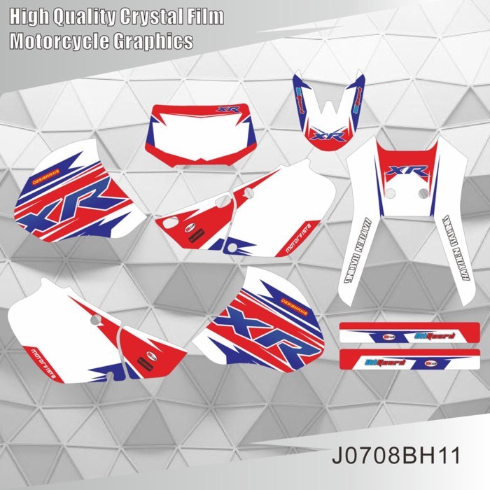 For HONDA XR250 XR400 XR 250 XR 400 1996-2004 Full Graphics Decals Stickers Motorcycle Background C