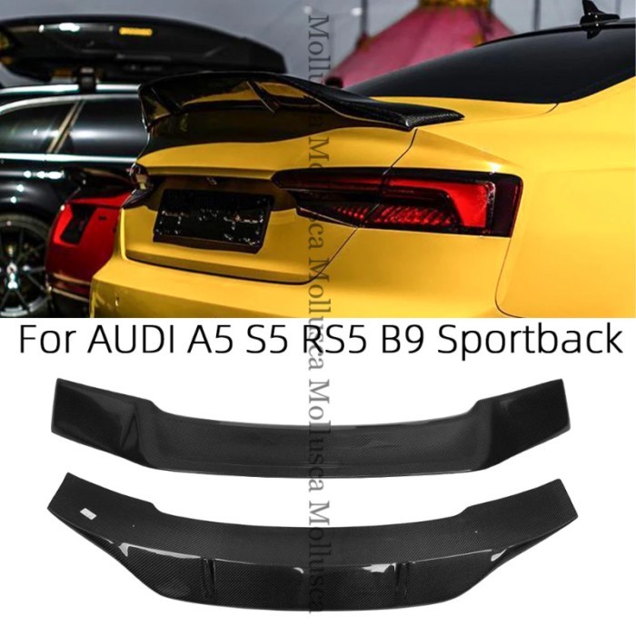 For AUDI A5 S5 RS5 B9 4Door Sportback R Style Carbon fiber Rear Spoiler Trunk wing 2016-2023 FRP ho