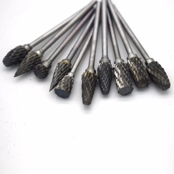 New Jewelry Tool 10 PCS Tungsten Carbide Single Cut Rotary Burr SET Fit Dremel Rotary Tool