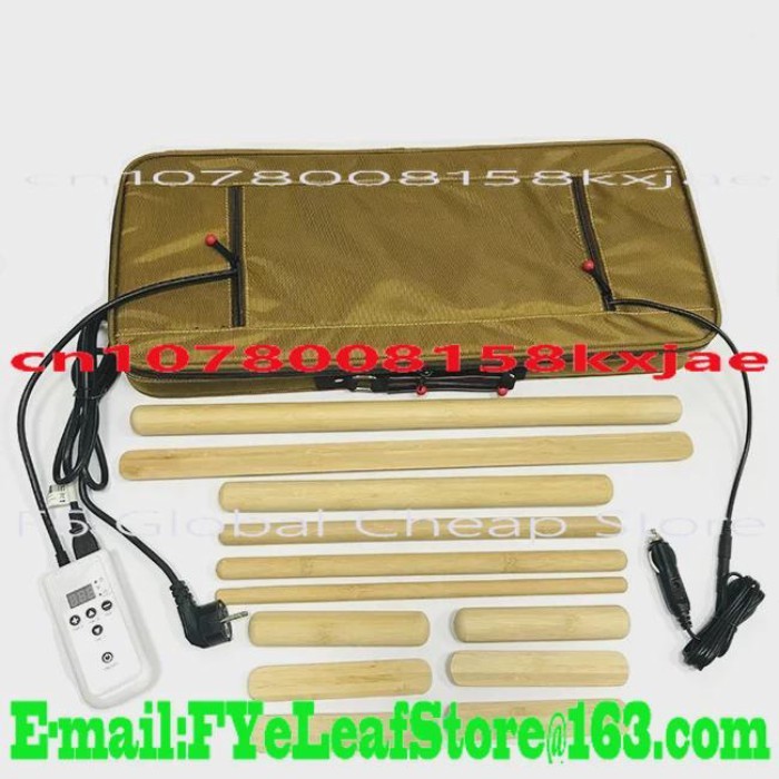 Portable bamboo massage stick Warmer Set