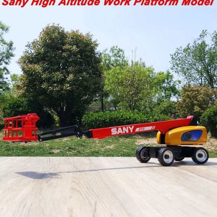 1: 30 โรงงานเดิม SANY 31 STP26 Aerial Work Platform Climbing Lift Alloy Engineering Machinery Model