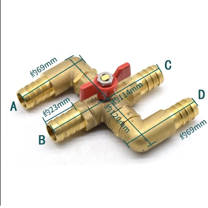 4 way valve Automotive car valve air conditioning valve 16mm 19mm 23mm Car modification valve