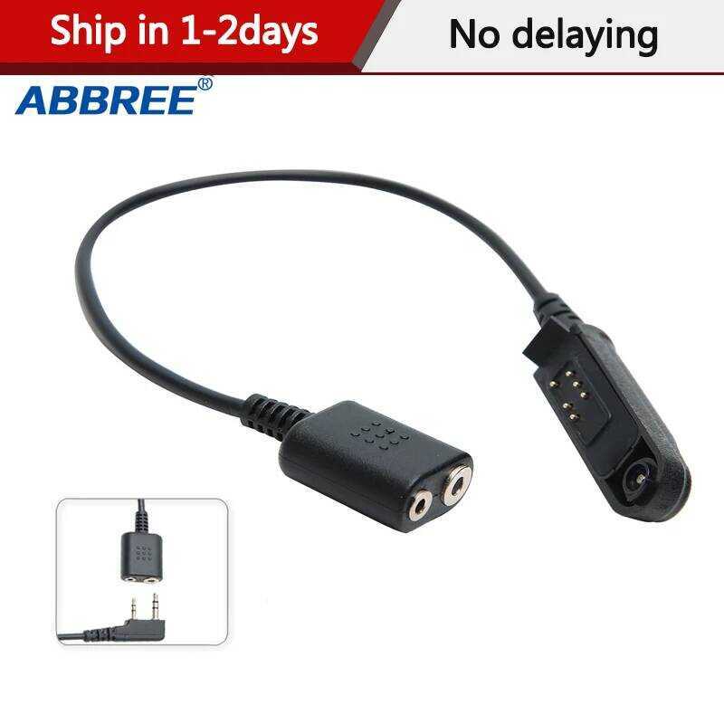 ▥ Adapter Cable  Uv-9R Plus Uv-Xr Waterproof To 2 Pin Suitable For Uv-5R Uv-82 Uv-S9 Wal