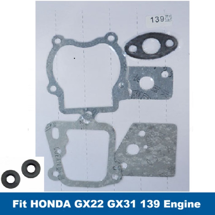 Full Set of Paper Gasket Oil Seal Fit honda GX22 GX31 FG100 22CC 31CC FG100 China Made 139F Trimmer
