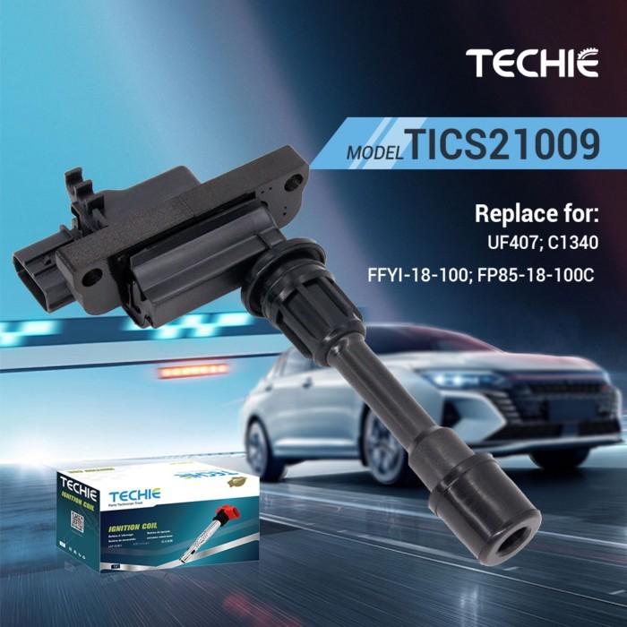 1PC Ignition Coil TICS21009 Replace for Mazda FFYI-18-100 FP85-18-100C UF407 C1340 FFYI18100 FP8518