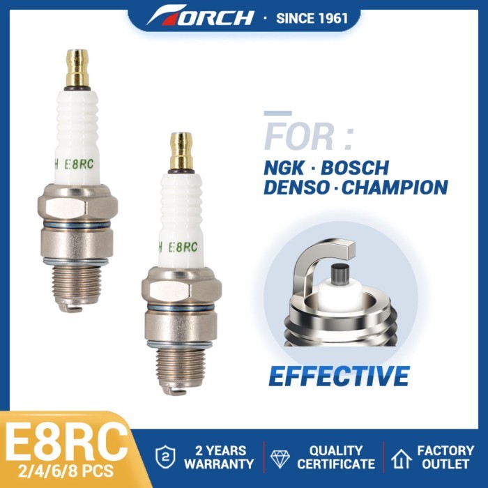 2-8PCS Nut Type Candles Replace for YAMAHA 94709-00195 4322/BR8HS HONDA 98076-58716 Denso W24FSR Or