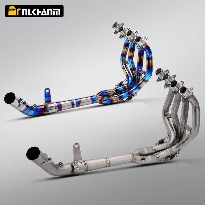 ZX4R motorcycle exhaust system modified titanium alloy front section for Kawasaki ZX4R ZX-4R