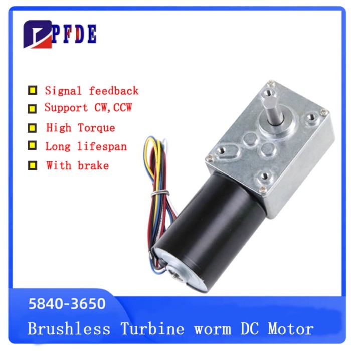 5840-3650 with Brake Emergency Stop Signal Feedback High Touque CW CCW Adjustable Speed Brushless R