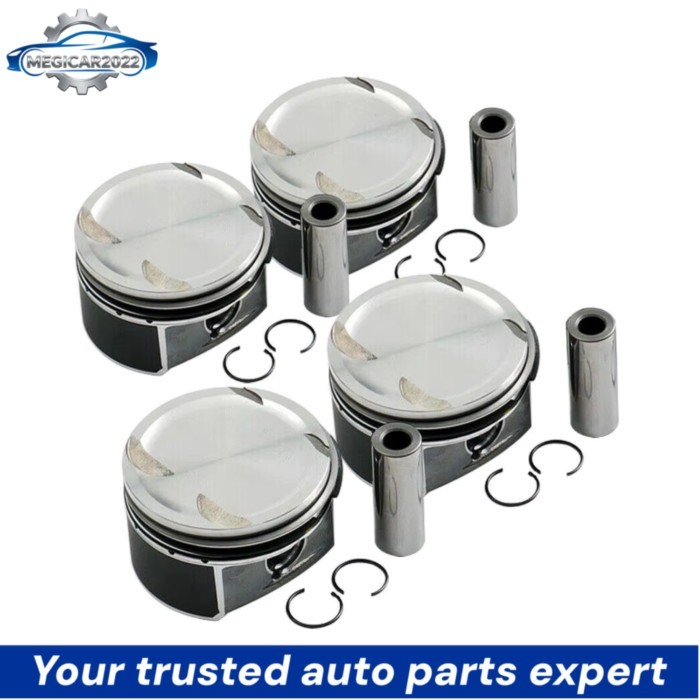 4pcs 2710302217 Pistons & Rings Set Φ82mm for 1.8L Mercedes-Benz W203 W204 A209 C200K M271 27103000