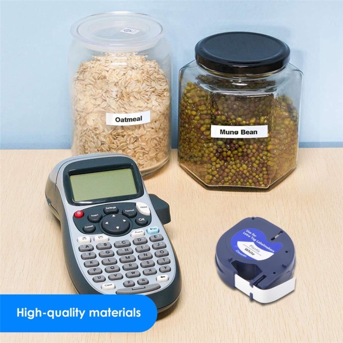 6Pcs LetraTag Refills Label Tapes Label Maker for Dymo 91331White 4M x 12mm Label Printer for Dymo