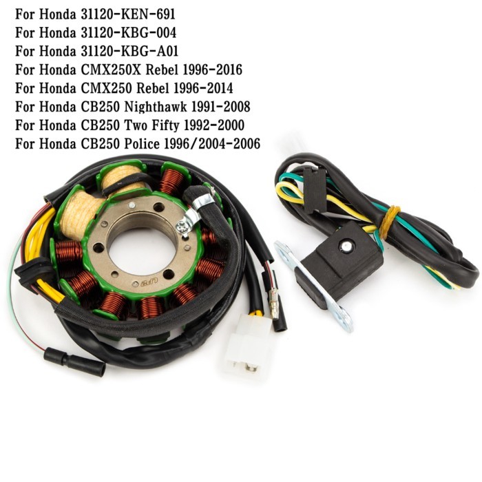 Motorcycle Stator Coil For Honda CMX250 Rebel CMX 250 CMX250X CB250 Nighthawk Two Fifty CB 250 Poli