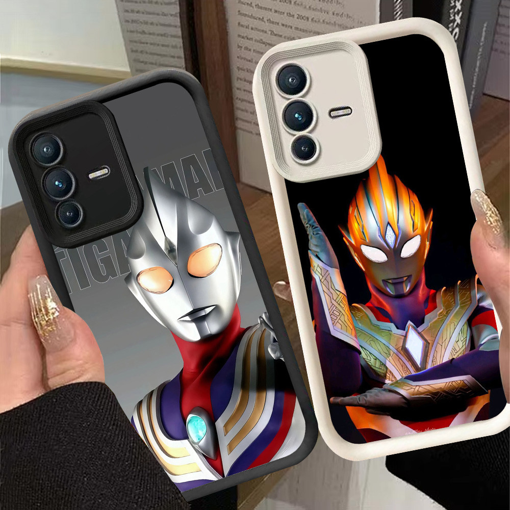 G-57 Ultraman Casing สําหรับ VIVO Y200 V23 Y75 V50 V23E Lite 5G สีดําและสีขาว