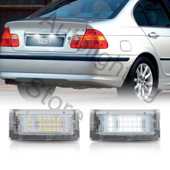 2PCS LED Number License Plate Lamps For BMW E46 4D 5D 1998 1999 2000 2001 2002 2003 2004 2005 323ci