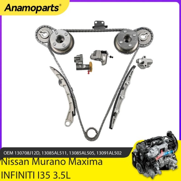 Engine Parts Timing Chain Kit  VVT Gears Fit 3.5 L V6 Gas VQ35DE For Nissan Murano Maxima INFINITI
