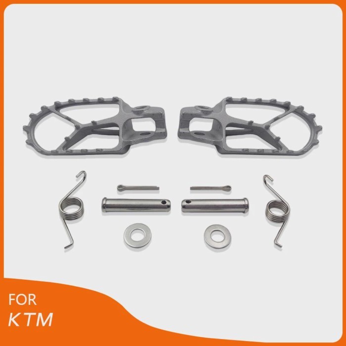 Motorcycle Foot Pegs Extended Footrest Enlarged Footpegs Stainless Steel Pedal With Spring For KTM