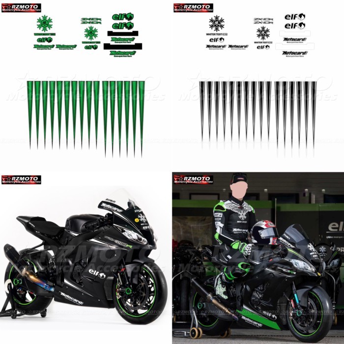 For KAWASAKI ZX-10R ZX10R WINTER TESE WSBK Winter Test Motorcycle Fairing Sticker Full Vehicle Refl