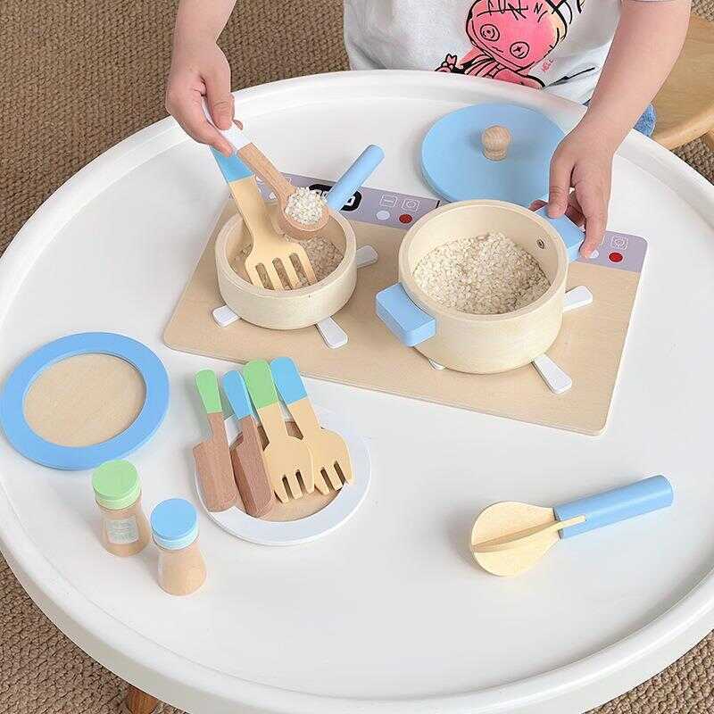 C LIWAN | Mini Wooden Simulation Kitchen Set Toy