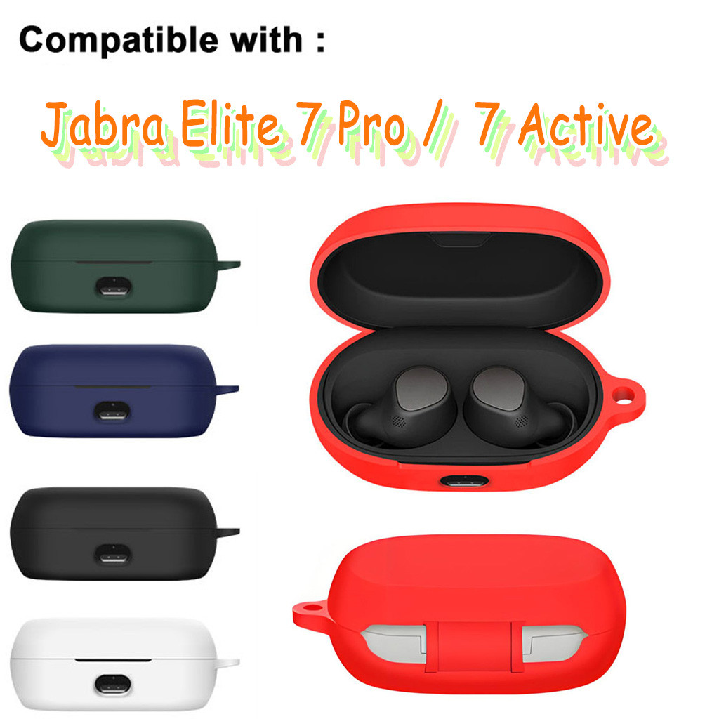 เหมาะสําหรับ Jabra Elite 7 Pro/7 Active ฝาครอบป้องกันซิลิโคนหูฟังไร้สายกันฝุ่นและกันกระแทก