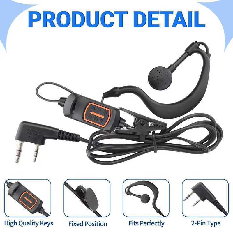 ▥ Ar-790 G-Shape Ear Hook Headset Earpce K Plug For  Uv-21 Uv-5R Mini Uv-32 Quans