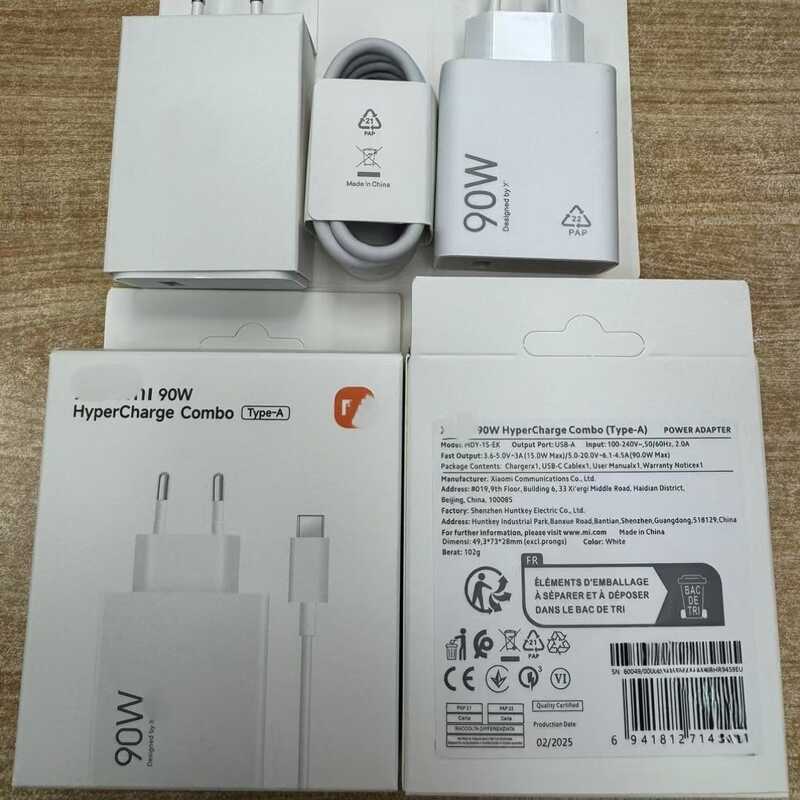 เหมาะสําหรับ Xiaomi Mi90W Charger USB Charger มาตรฐานยุโรป Fast Charge เฉพาะ 67W120W45W33W
