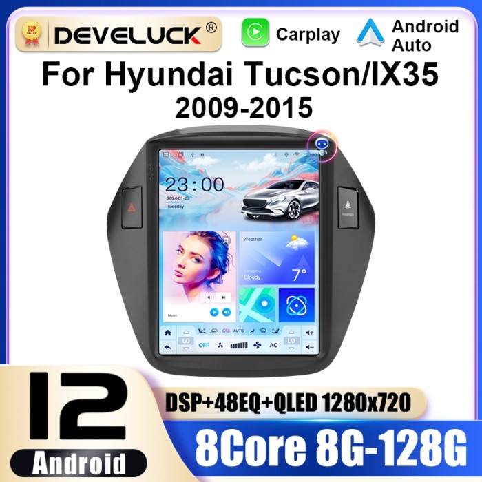 9.7" 2 Din Android 12 Car Radio For Hyundai Tucson 2 LM IX35 2009 - 2015 Multimedia Video Player GP