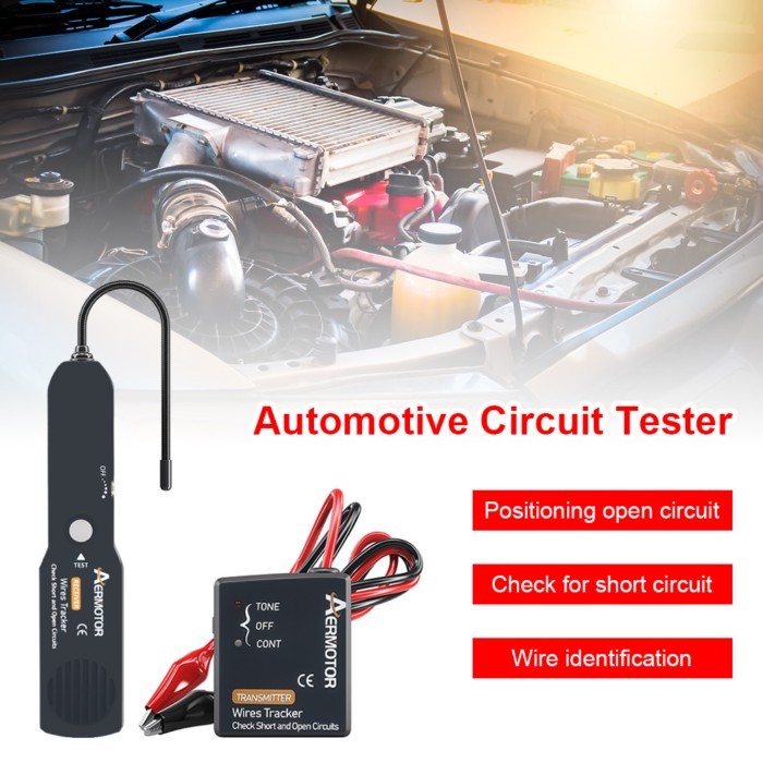 Aermotor Automotive Short Circut Tracker Open Wire Finder 6-42V DC Car Repair Tool Car Circuit Cabl