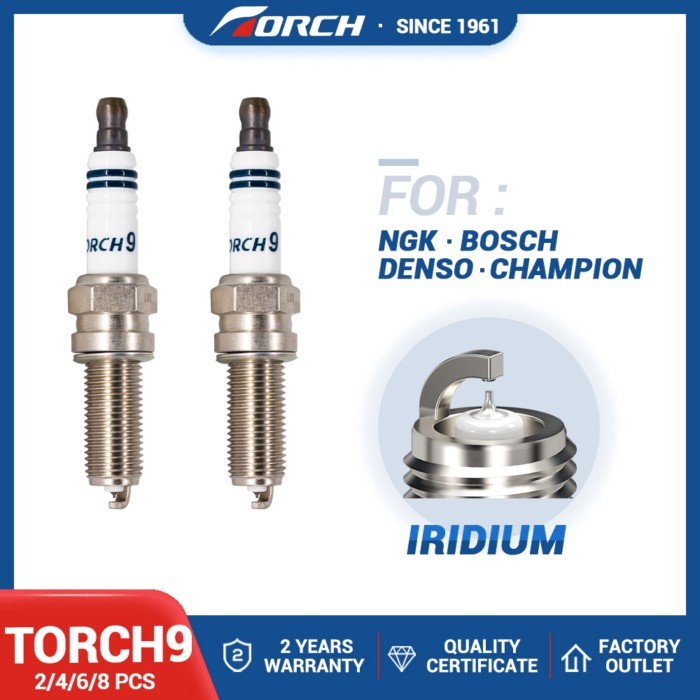 2-8PCS Iridium Candles TORCH9 Replace for ILKR8R8 F4J16-3707010 Champion RER6WYPB CHANGAN H15T002-0