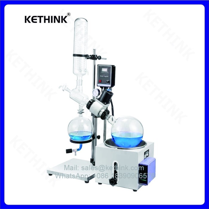 Lab Distillation Equipment KT-RE201D 301 501 1L/2L/3L/5L Lab Use Manual Lift Rotary Evaporator