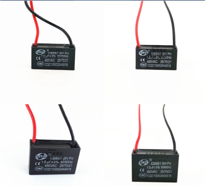 2 Pcs 0.47uf/0.68uf/1uf/1.2uf/1.5uf/1.8uf/2uf/3uf/4uf5uf/6uf/7uf/20uf MFD 450V AC 50/60Hz 2 Wire El