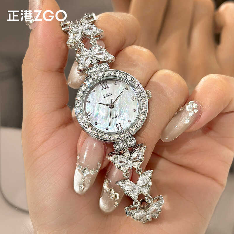 ZGO ZGO นาฬิกาผีเสื้อผู้หญิงหรูหรา Niche High-End อารมณ์ของขวัญวันเกิด High-End มูลค่าสุภาพสตรีข้อมื