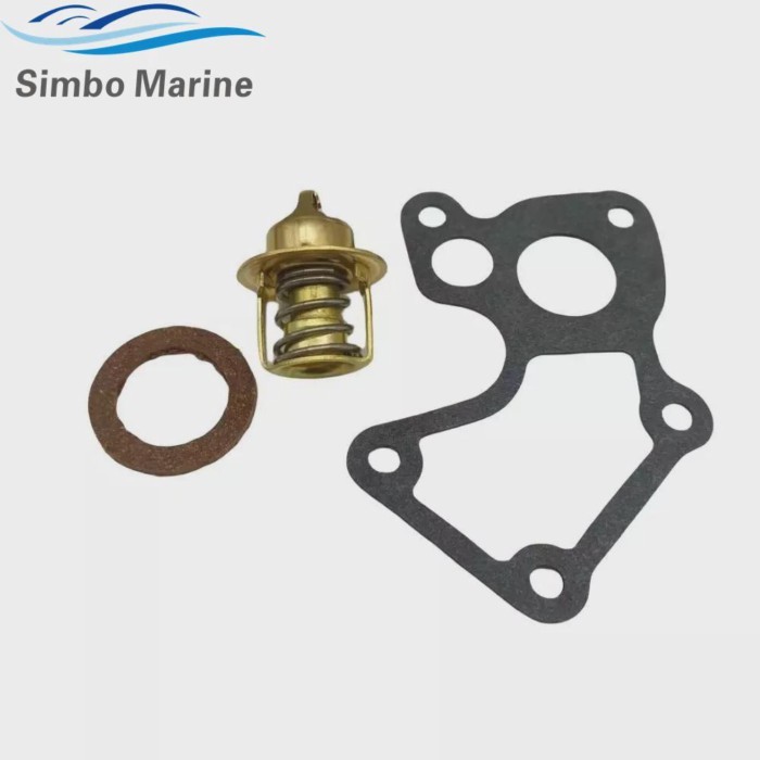 For Johnson Evinrude Thermostat Kit 143F(62° C) 60 65 70 75 HP Engine Part 3 Cyl 18-3669 for 396987