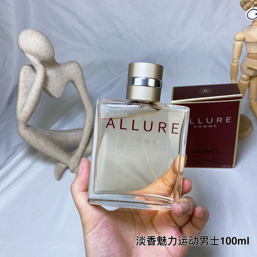 แฟชั่นขายตรง 60 Charm Men/Sports allure Homme Sport Eau De Toilette edt 100ml Allure Homme เป็นน้ําห