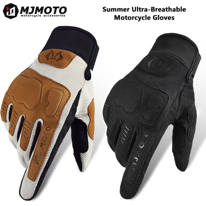 Summer New Racing Gloves Ultra-Breathable Mesh Dirt Bike Gloves Lightweight Protection Touchscreen