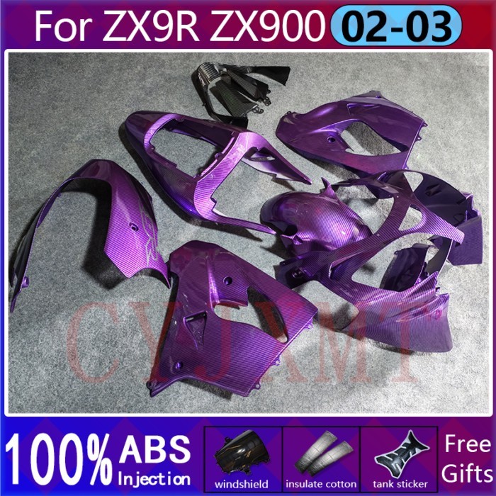 Customize Motorcycle Fairings Set for ZX9R ZX-9R 2002 2003 Carbon Fibre Fairing Kit ZX900 ZX 9R 900