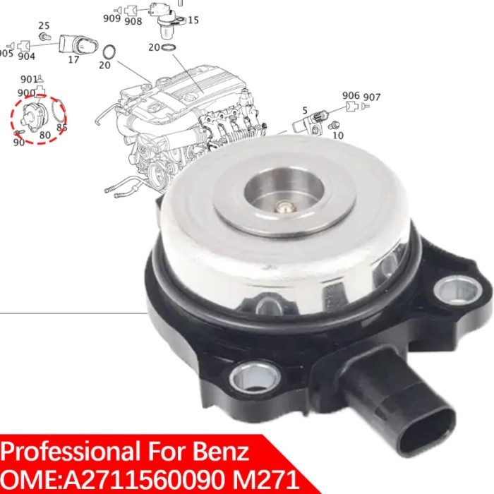 A2711560090 M271 S204 C200 CGI C180 C207 E260 SLK200 W212 Camshaft adjuster control valve engine EL