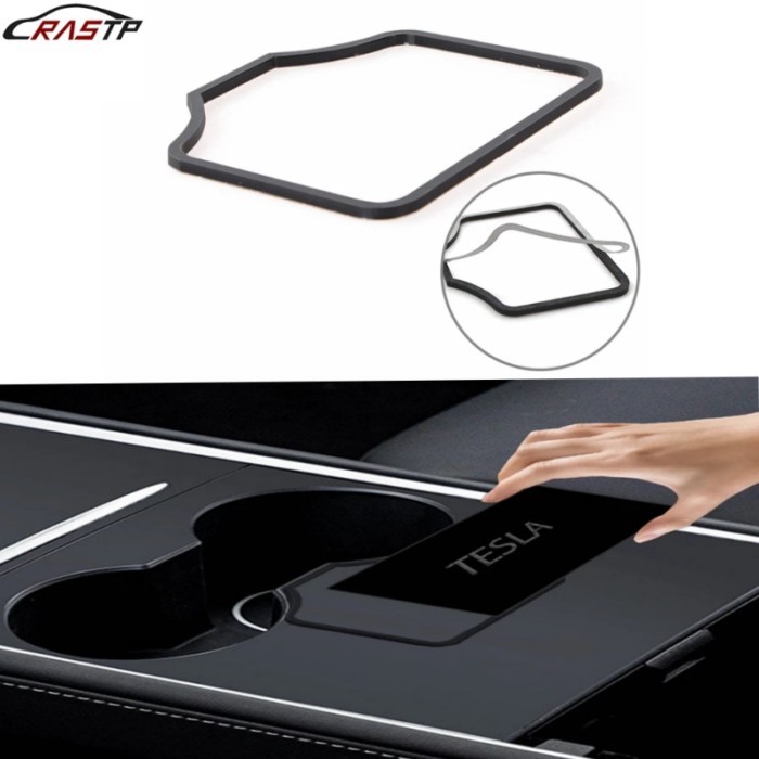RASTP-Center Console Key Start Card Clip Fixed Non-slip Card Position Sticker Decoration For Model