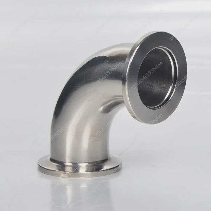 KF25(NW25) 90 Degree Elbow Flanges Adapter Vacuum Bend Pipe Vacuum Flange Fitting Tube Elbow Joint