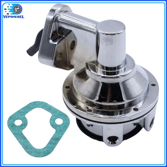 1pc Mechanlcal Fuel Pump Chrome For Chevy SB 262-400, 6 PSI, 1/4" SBC 262-400 6PSI Car Accessories