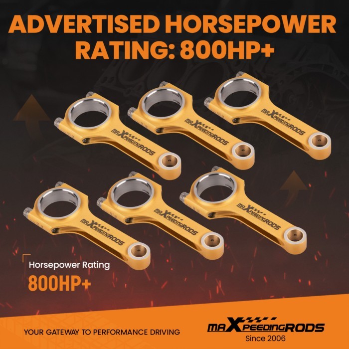 Forged Titanized H-Beam Connecting Rods for BMW N54B30 3.0 E90 E91 E92 5.709" Conrods Bellie Pleuel