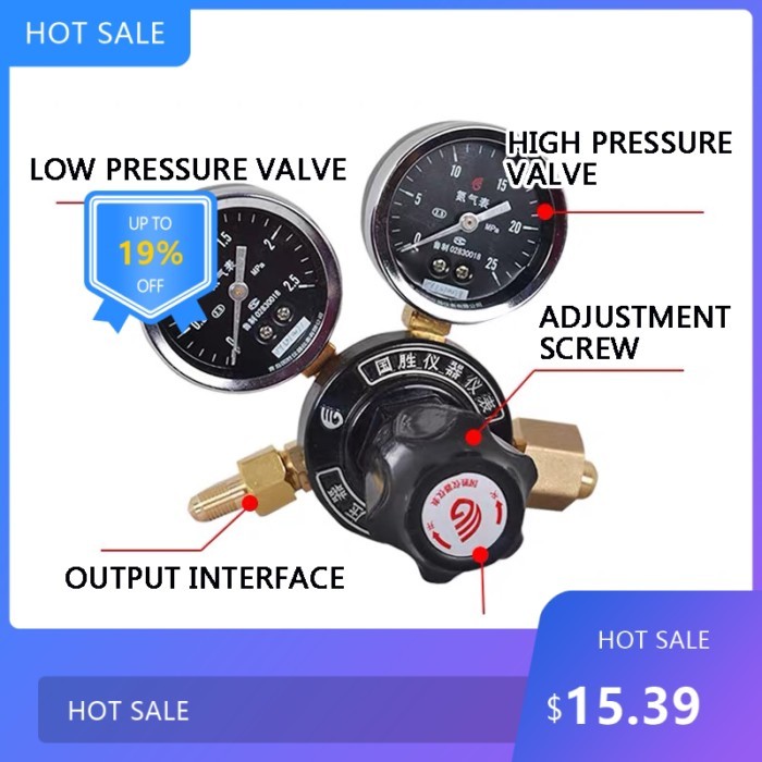 725Promotion Nitrogen Pressure Gauge Nitrogen Pressure Gauge Nitrogen Bottle Pressure Reducing Valv
