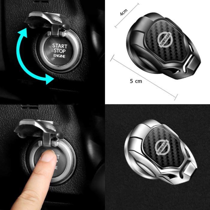 Auto Engine Start Stop Button Cover Sticker for Nissan Logo Nismo Qashqai Sylphy X-Trail Xterra Tii
