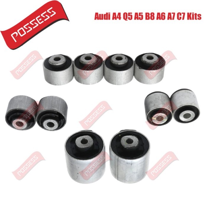 10 Pieces Front Suspension Control Arm Bushing Kits For Audi A4 B8 8K2 8K5 A5 8T3 A6 4G2 C7 A7 4GA