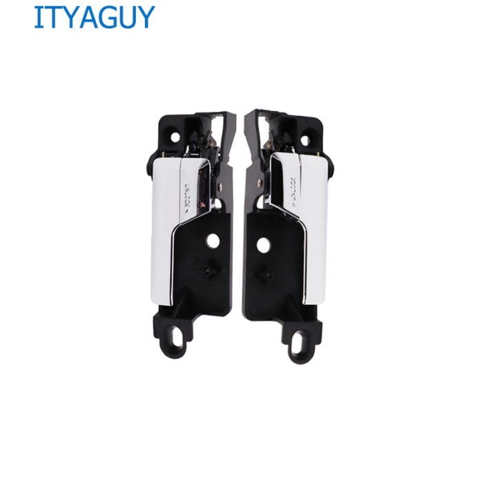 Set 2pcs Rear Right   Left Chrome Inside Interior Door Handle 6E5Z5422600A   6E5Z5422601B For F*ord