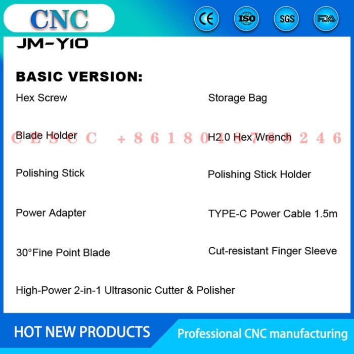 OLED screen ultrasonic cutting knife JM-Y10 35W 40hz lighting multi-function glue removal wire cutt