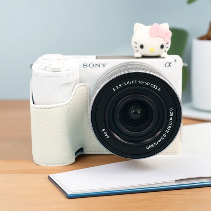 ((อุปกรณ์เสริมกล้อง) Sony ZVE10 กระเป๋ากล้องรุ่นที่สอง zve10 เคสป้องกัน a6700 Half-Pack Base a6400 เ