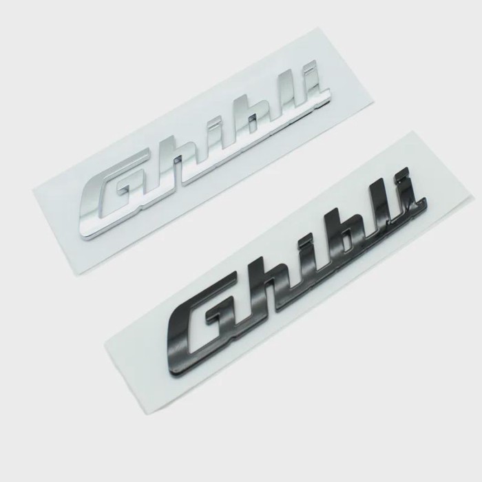 Q4 SQ4 GTS Ghibli Levante Granlusso Gransport trunk label logo car stickers for Maserati series rea