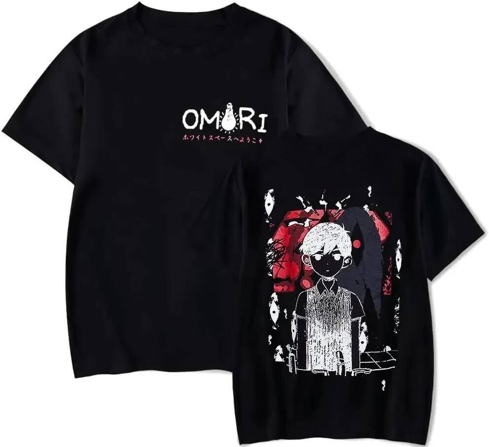Omori Red Space T-shirt กราฟฟิกล้ำสมัย สไตล์เรียบหรูสำหรับทุกวัน