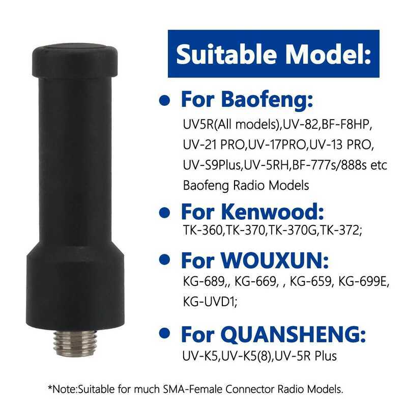 ▥ Stubby Sma-Female UHF 400-470Mhz Two Way Radio Replacement Walkie Talkie Mini Antenna