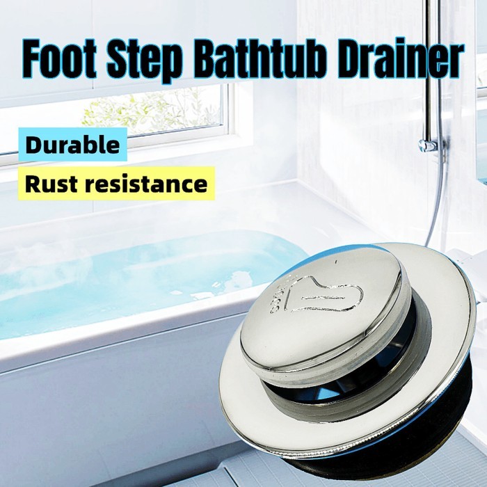 All Copper Rotary Bouncing Bathtub Drainer Mop Sink Drainer Bathtub Sink Pipe Fittings Foot Step Ba